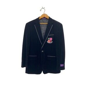 Vinci Italy Black Velvet Blazer Jacket Men’s M Read Description